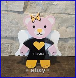 RARE Prada Angel Bear Store Display 13? Tall Thick Glossy Acrylic/Plastic