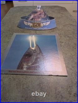 RARE Promo Vtg REO Speed Wagon Tuna Fish Dbl Side Cardboard Record Store Display