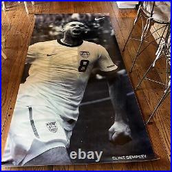 RARE RARE NIKE HUGE 50 X 96 Store Display Soccer Poster Clint Dempsey USMT