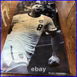 RARE RARE NIKE HUGE 50 X 96 Store Display Soccer Poster Clint Dempsey USMT