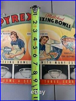 RARE RARE Vintage Pyrex 95 Cent Bowls Cardboard Store Display Sign 15 x 9