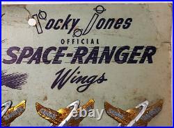 RARE Rocky Jones Space Ranger Wings Store Display 24 NOS Badges 1954 Toy