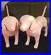 RARE! Set of 2 Victoria's Secret PINK Giant Store DISPLAY DOGS PINK Polka Dot