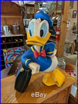 RARE Signed Walt Disney Donald Duck Store Display Figurine Statue 20 LARGE