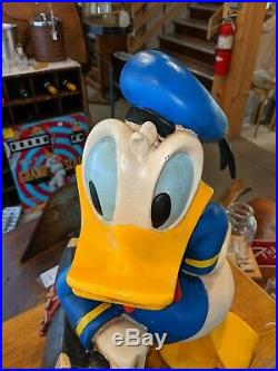 RARE Signed Walt Disney Donald Duck Store Display Figurine Statue 20 LARGE