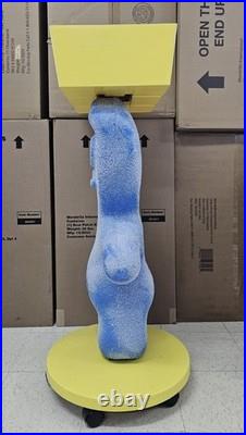 RARE Sour Patch Kids Candy Store Display withStorage Tray Rolling Wheels Blue