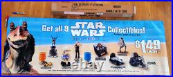 RARE Star Wars 1999 Taco Bell Store Display PROMO Vinyl Poster in Box Limited Ed