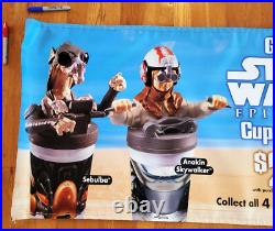 RARE Star Wars 1999 Taco Bell Store Display PROMO Vinyl Poster in Box Limited Ed