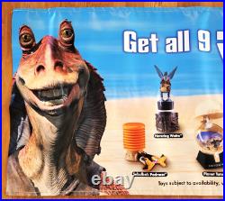 RARE Star Wars 1999 Taco Bell Store Display PROMO Vinyl Poster in Box Limited Ed