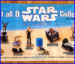 RARE Star Wars 1999 Taco Bell Store Display PROMO Vinyl Poster in Box Limited Ed