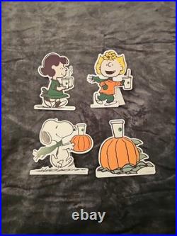 RARE Starbucks x Peanuts 2026 Complete 4pc Store Display Snoopy Promo Standee