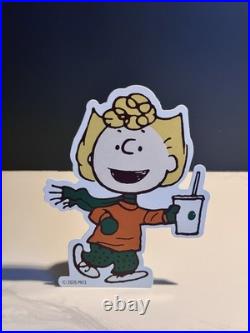 RARE Starbucks x Peanuts 2026 Complete 4pc Store Display Snoopy Promo Standee