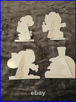 RARE Starbucks x Peanuts 2026 Complete 4pc Store Display Snoopy Promo Standee