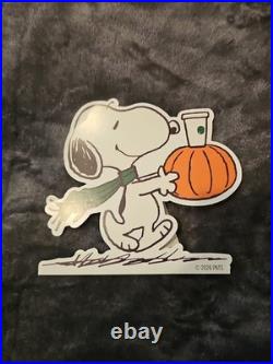 RARE Starbucks x Peanuts 2026 Complete 4pc Store Display Snoopy Promo Standee
