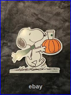 RARE Starbucks x Peanuts 2026 Complete 4pc Store Display Snoopy Promo Standee