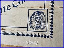 RARE! Store Display 1900's Wooden Advertising Box FIGNUT Lion Fig & Date Co. 5¢