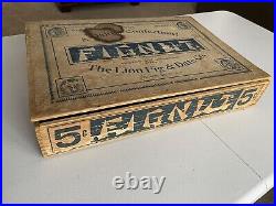 RARE! Store Display 1900's Wooden Advertising Box FIGNUT Lion Fig & Date Co. 5¢