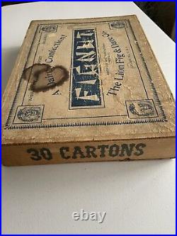 RARE! Store Display 1900's Wooden Advertising Box FIGNUT Lion Fig & Date Co. 5¢