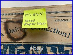 RARE! Store Display 1900's Wooden Advertising Box FIGNUT Lion Fig & Date Co. 5¢