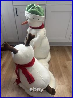 RARE Store Display 2004 Hallmark HUGE Jingle Pals Snowman & Penguin