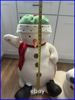 RARE Store Display 2004 Hallmark HUGE Jingle Pals Snowman & Penguin