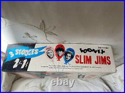 RARE THE 3 STOOGES VTG LOONEY SLIM JIMS COUNTER STORE DISPLAY BOX With24 CANDIES