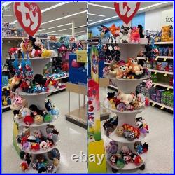 RARE TY Beanie Babies Round Tiered Rolling Retail Store Display Sell Fixture New