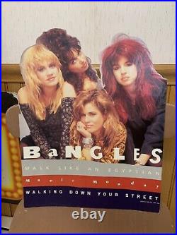 RARE The Bangles 1987 Promotional Cardboard Standee Store Display READ