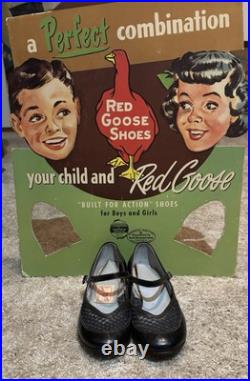 RARE VINTAGE 1940s RED GOOSE SHOES ADVERTISING CARDBOARD STORE DISPLAY
