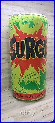 RARE VINTAGE 1990s SURGE ENERGY SODA CAN INFLATABLE PROMOTIONAL STORE DISPLAY