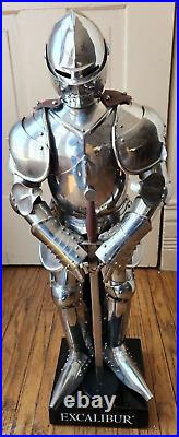 RARE VINTAGE EXCALIBUR Cigar Store Display Articulated Armored Knight &Sword 26