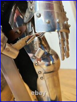 RARE VINTAGE EXCALIBUR Cigar Store Display Articulated Armored Knight &Sword 26