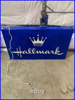 RARE! VINTAGE Fiber Optics Hallmark Light up Store display sign LARGE & UNIQUE