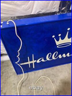 RARE! VINTAGE Fiber Optics Hallmark Light up Store display sign LARGE & UNIQUE