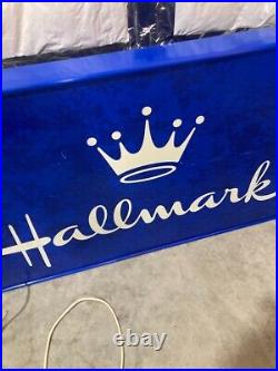 RARE! VINTAGE Fiber Optics Hallmark Light up Store display sign LARGE & UNIQUE