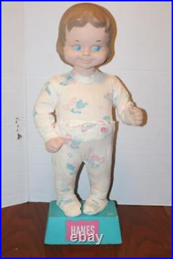 RARE VINTAGE HANES Pak-Nit Pajamas STORE DISPLAY STYRA FOAM DOLL MANNEQUIN