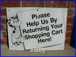 RARE VINTAGE Toys R Us Store Display Sign Geoffrey Return Shopping Basket Cart