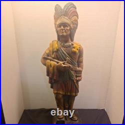 RARE VTG 50's Alfco Cigar Store Indian Chief 24 Inch Foam Display