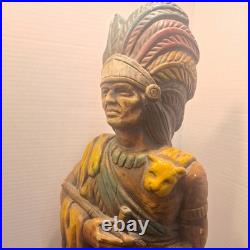 RARE VTG 50's Alfco Cigar Store Indian Chief 24 Inch Foam Display