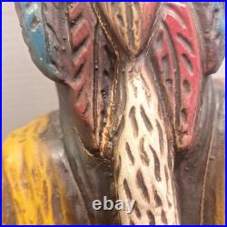 RARE VTG 50's Alfco Cigar Store Indian Chief 24 Inch Foam Display