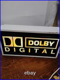 RARE VTG DOLBY DIGITAL Theater Audio Logo Store DISPLAY SIGN LIGHT Large