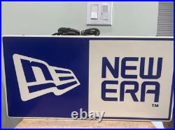 RARE VTG NEW ERA FITTED Hats Hanging Light Lamp Sign Foot Locker Store DISPLAY