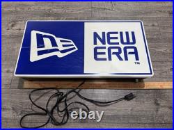RARE VTG NEW ERA FITTED Hats Hanging Light Lamp Sign Foot Locker Store DISPLAY