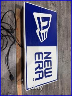 RARE VTG NEW ERA FITTED Hats Hanging Light Lamp Sign Foot Locker Store DISPLAY