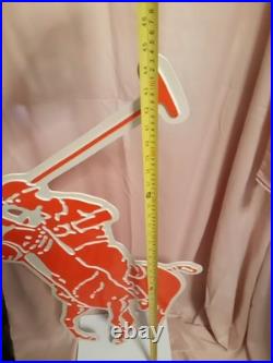 RARE VTG Ralph Lauren POLO Store Display Sign Original Stand 45 Double Sided RARE VTG Ralph Lauren POLO Store Display Sign Original Stand 45 Double Sided