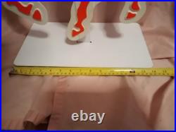 RARE VTG Ralph Lauren POLO Store Display Sign Original Stand 45 Double Sided