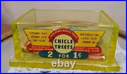 RARE Vaseline Adams Chiclet Gum Penny Glass General Store Counter Display Box