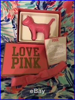 RARE Victoria's Secret Pink Billion Dollar Dog Display W CERTIFICATE BOX & bow