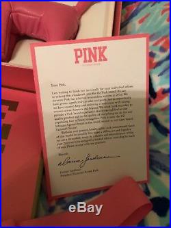 RARE Victoria's Secret Pink Billion Dollar Dog Display W CERTIFICATE BOX & bow