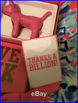 RARE Victoria's Secret Pink Billion Dollar Dog Display W CERTIFICATE BOX & bow